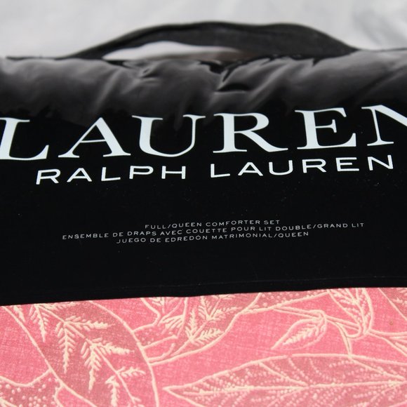 Ralph Lauren ISLA FLORAL PINK Full Queen SLUB COTTON COMFORTER + 2 SHAMS - Picture 4 of 7